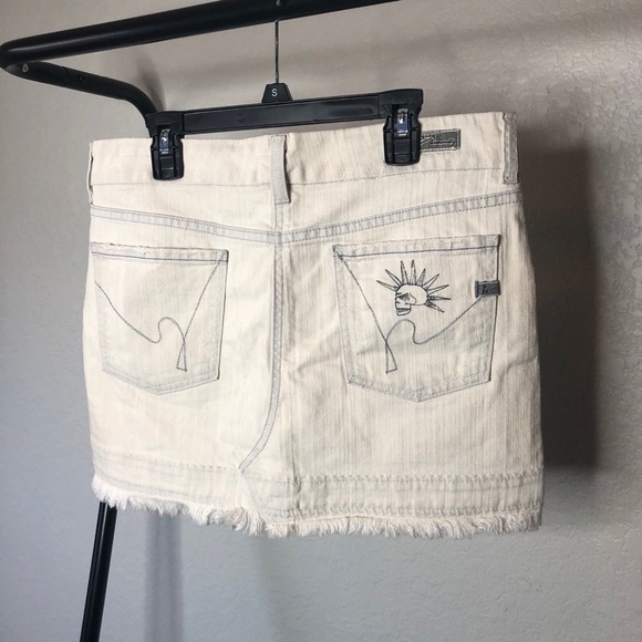 CITIZENS of Humanity by Jerome Dahan Destroyed Spike MohawkSkull Denim Skirt - Picture 6 of 13